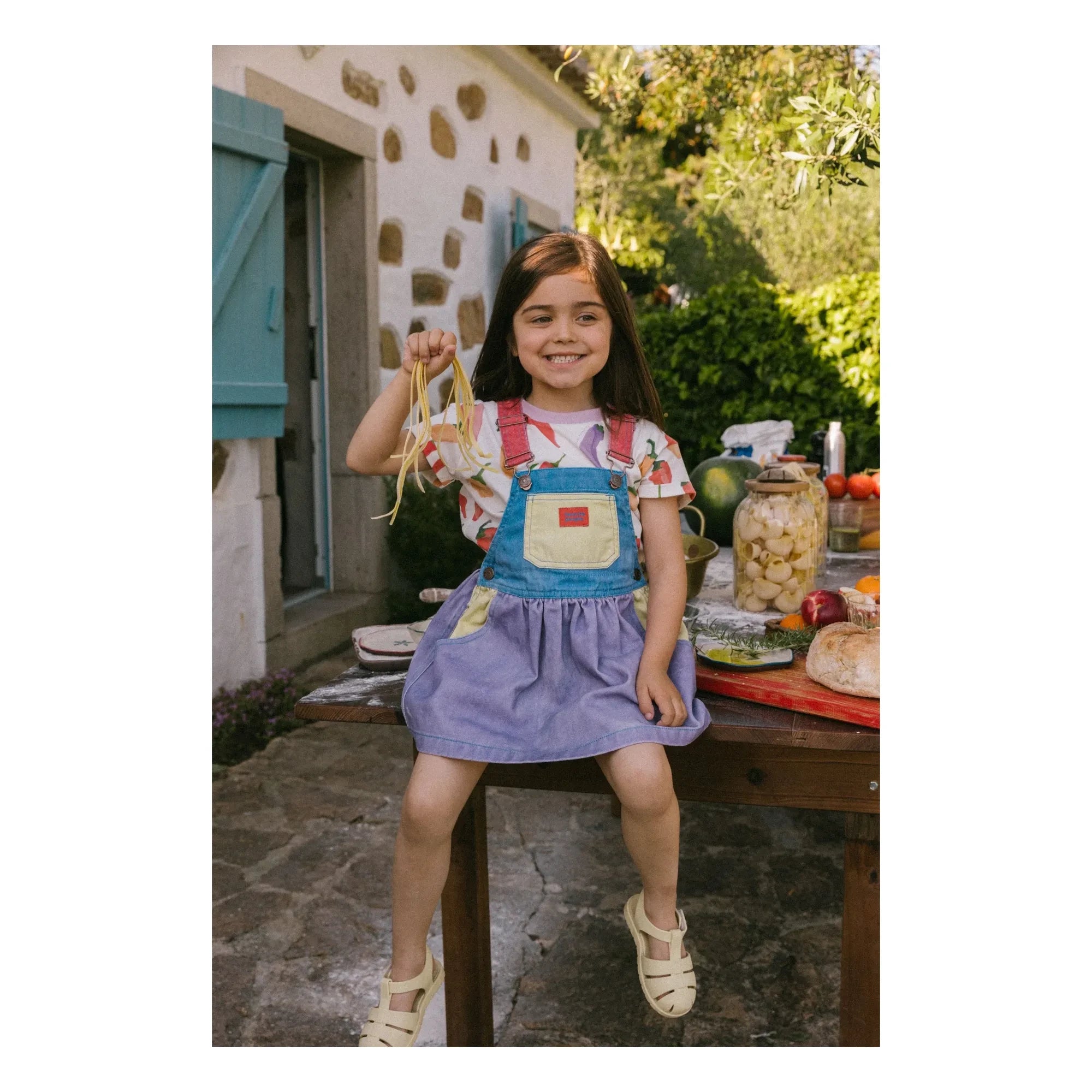 Favorite People - Vestido Peto Colorblock Mozzarella | Morado