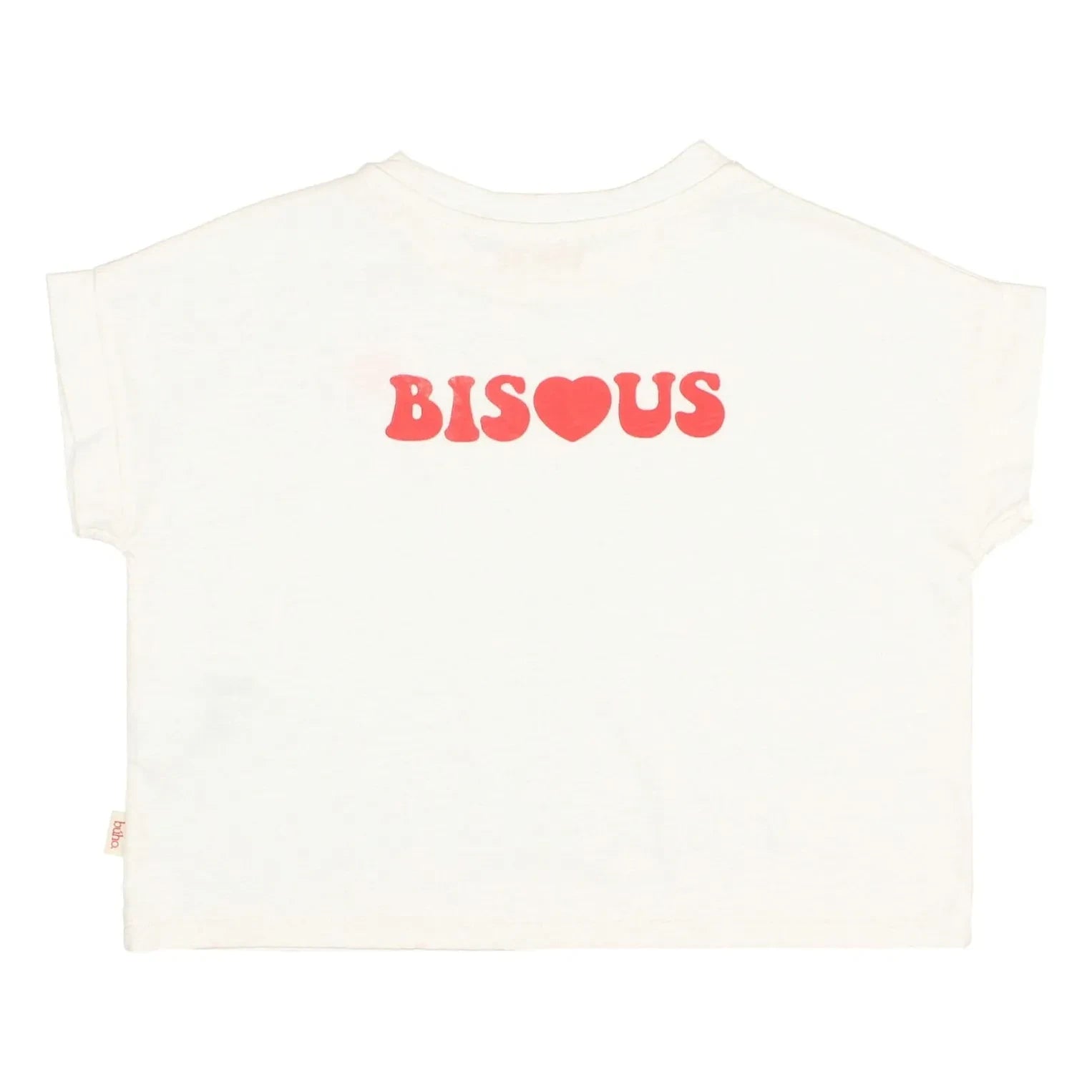 Búho - Camiseta de algodón orgánico Bisous | Blanco