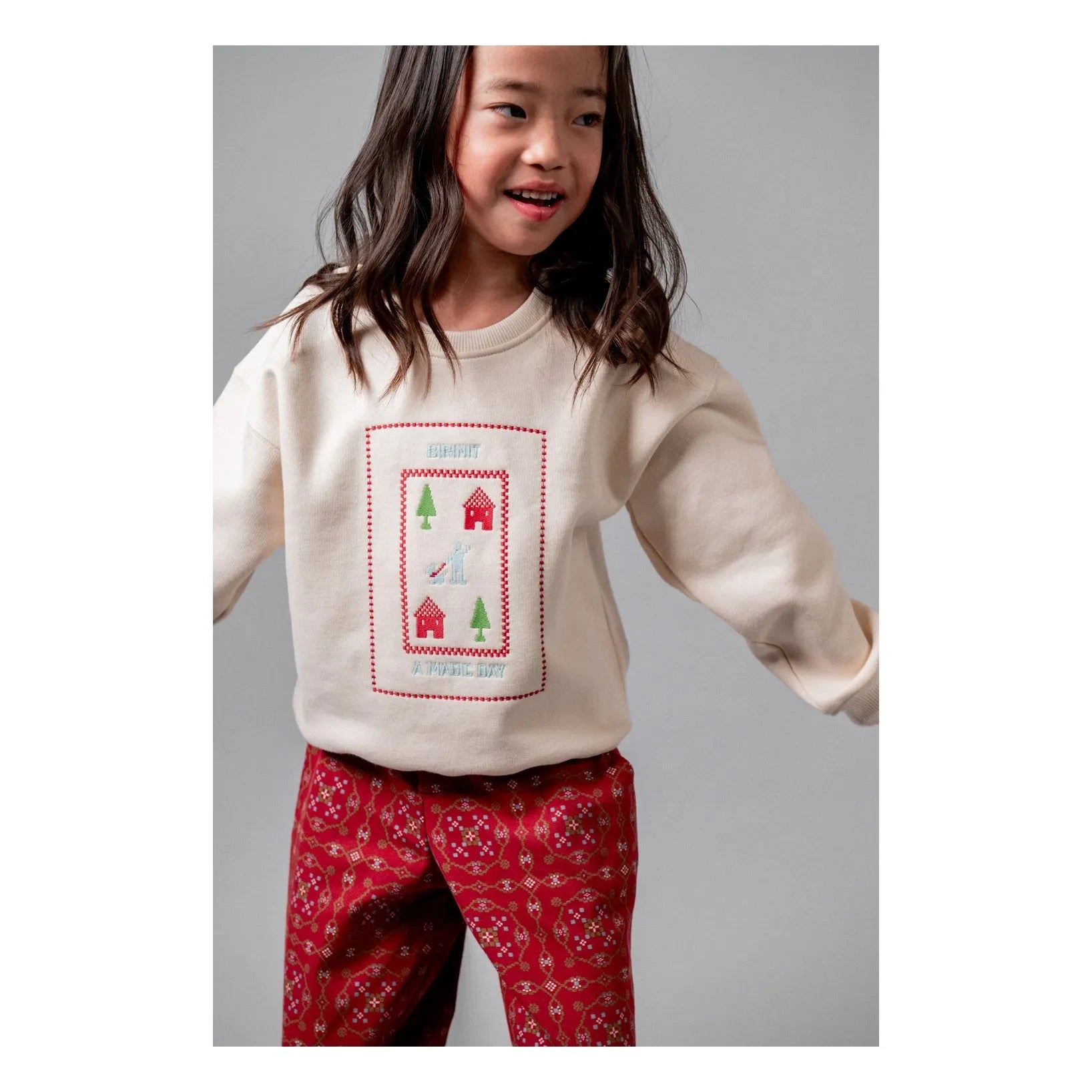 birinit - Magic Day organik pamuklu sweatshirt | Ivory