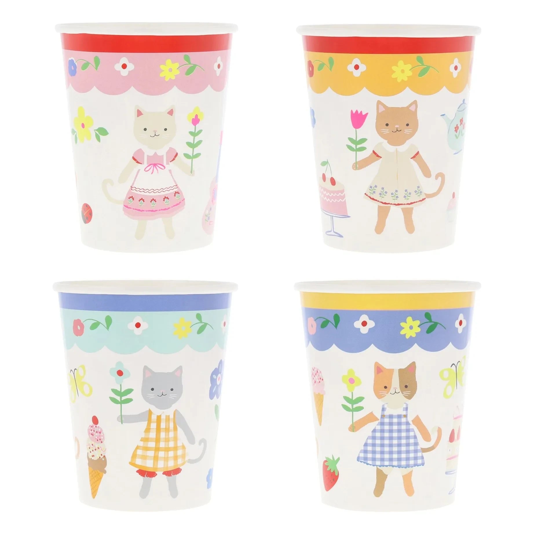 Meri Meri - Vasos Kitten Club - Set de 8