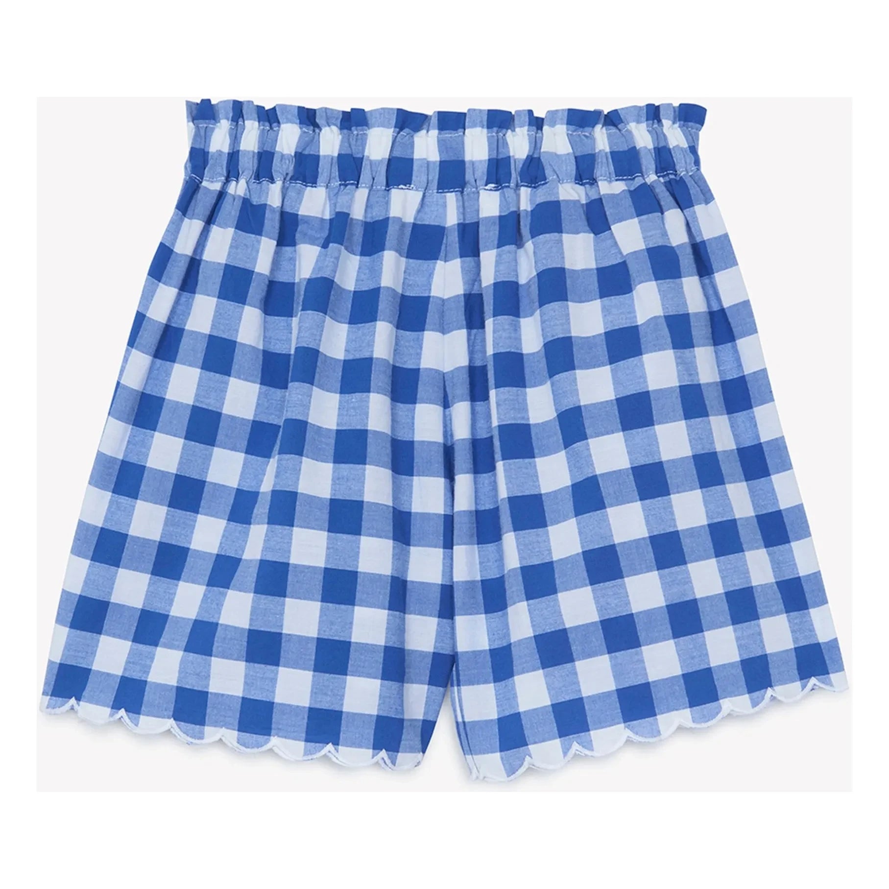 Tartine et Chocolat - Blusa bordada y conjunto de pantalón corto de cuadros | Azul real