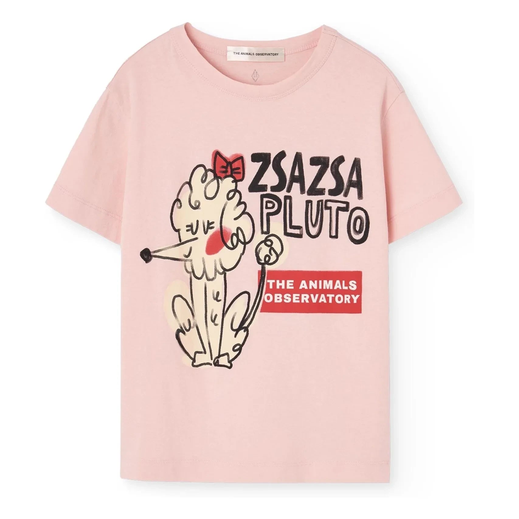 The Animals Observatory - Rooster T-shirt Zsazsa Pluto Organik pamuk | Açık Pembe