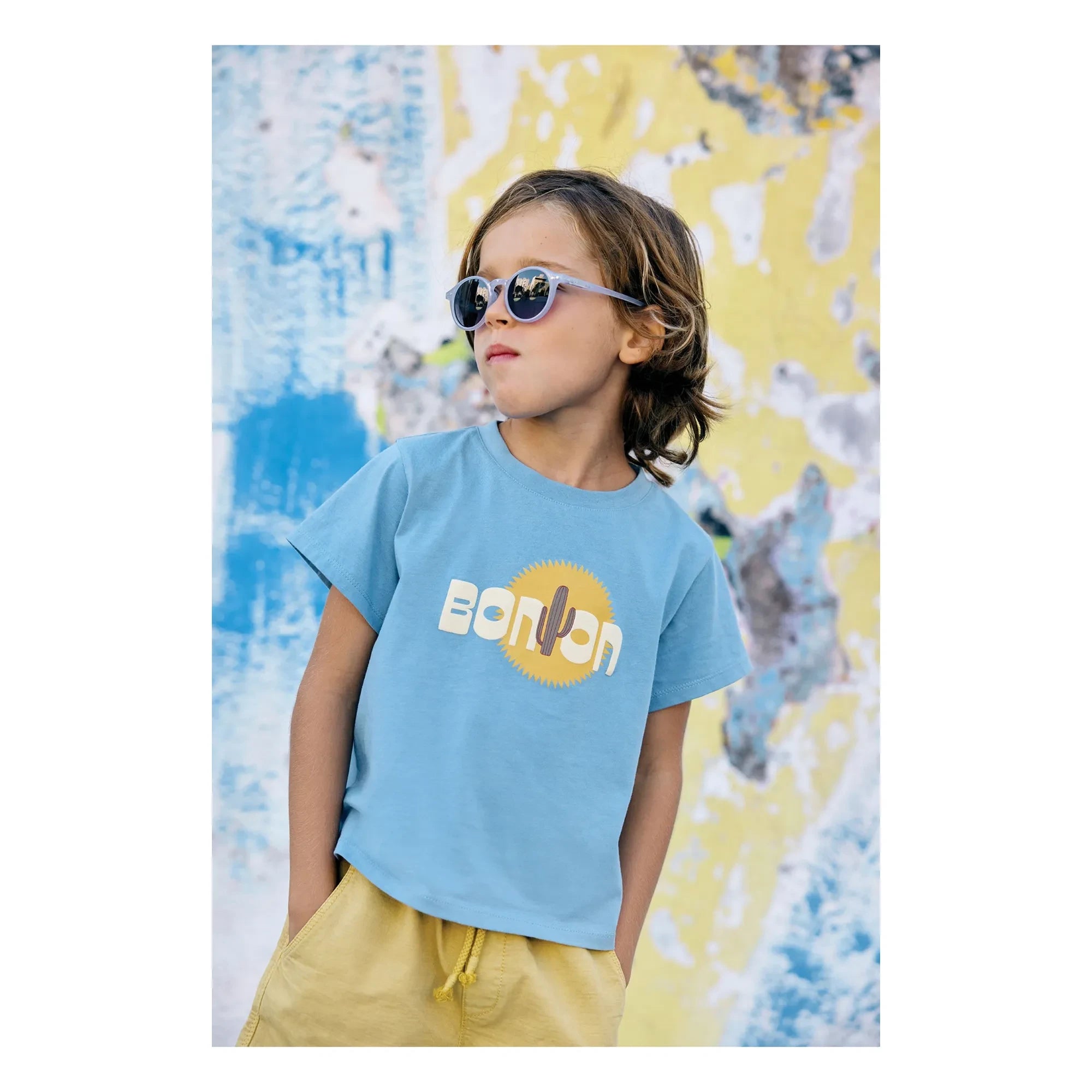 Bonton - Camiseta Cactus de tubo | Azul claro