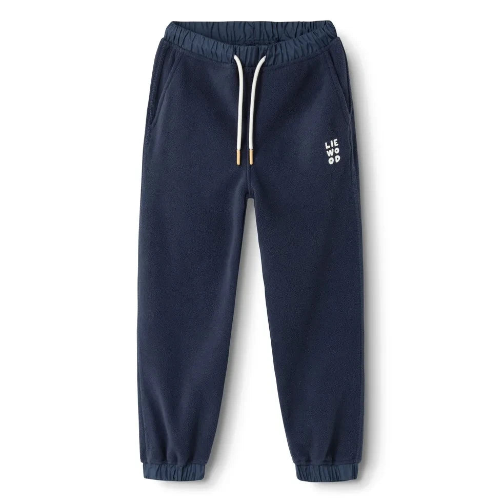 Liewood - Pantalón jogger Wendy de forro polar fabricado con fibras recicladas | Azul marino