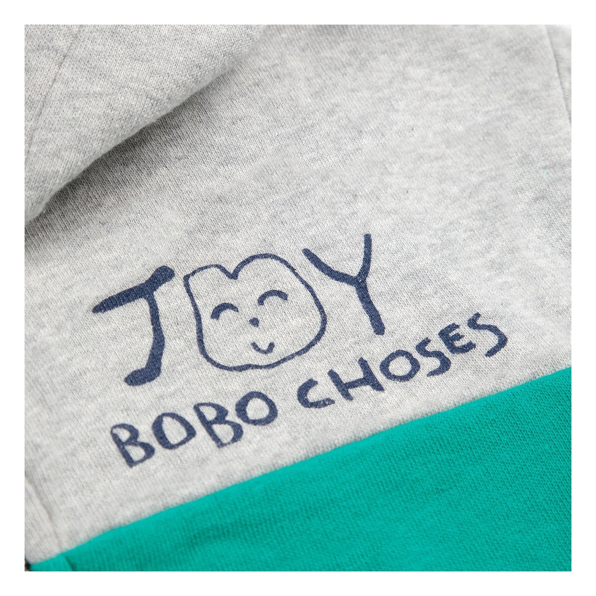 Bobo Choses - Sudadera con cremallera de algodón orgánico Joy | Gris jaspeado