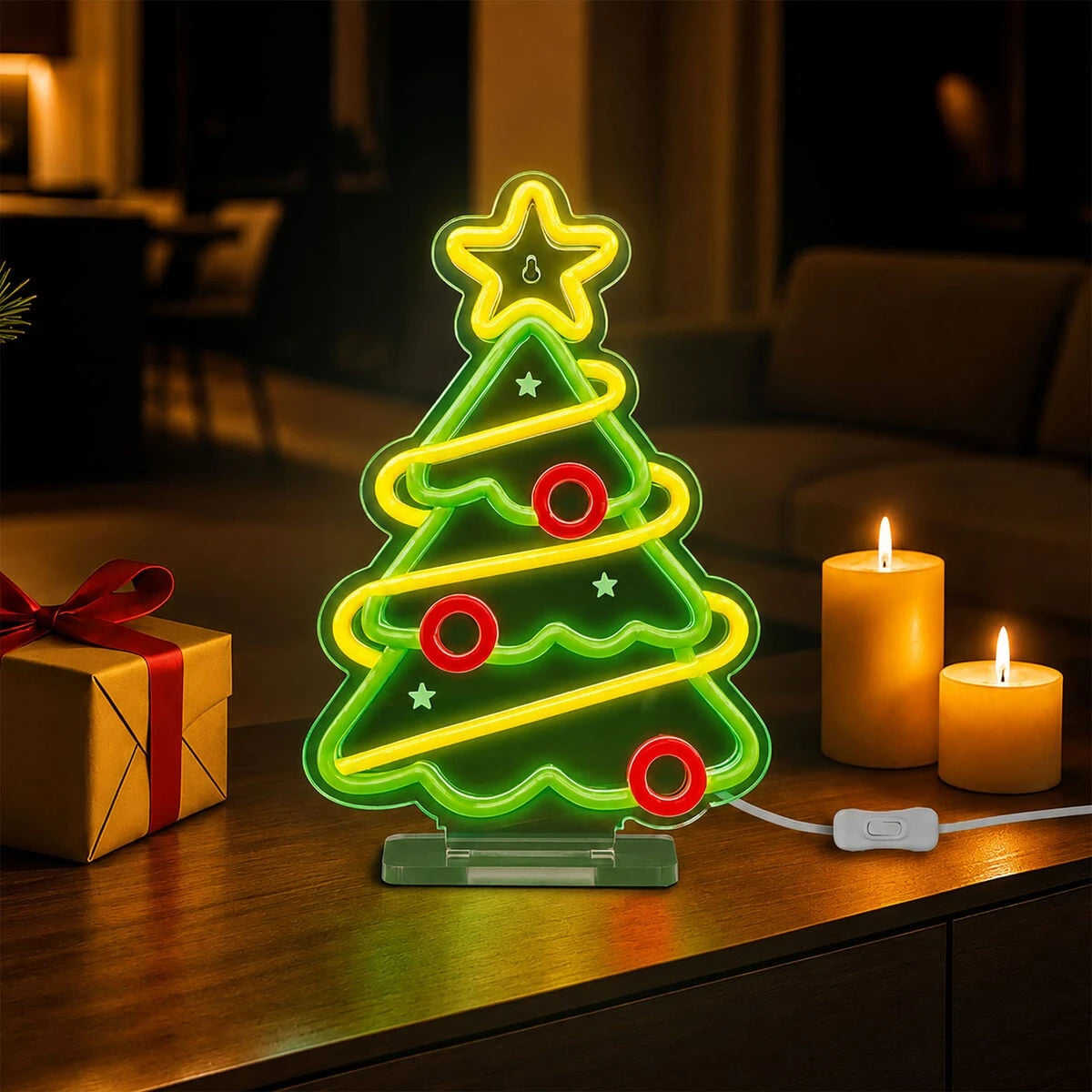 Legami - Señal de neón LED de árbol de Navidad - Es una señal