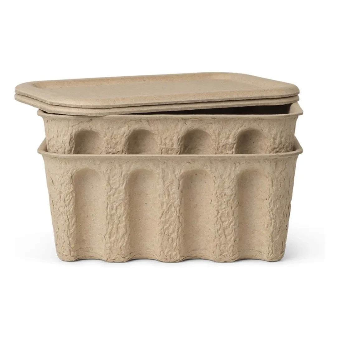 Ferm Living - Caja de almacenamiento de papel - Set de 2
