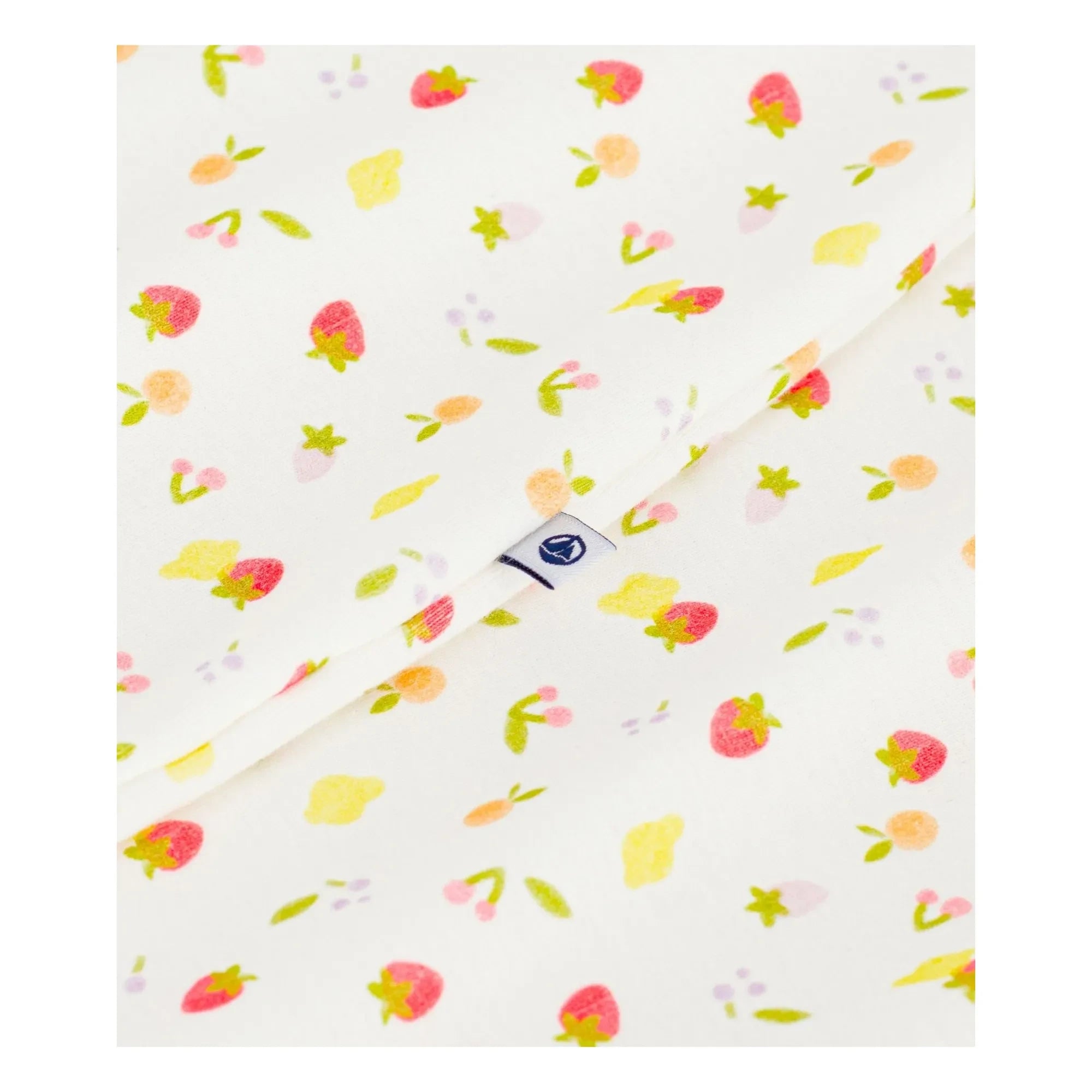 Petit Bateau - Saco de dormir de algodón orgánico con frutas | Crudo