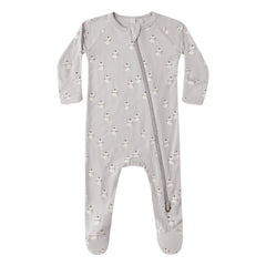 Quincy Mae - Mono con pies y diseño de muñeco de nieve | Gris