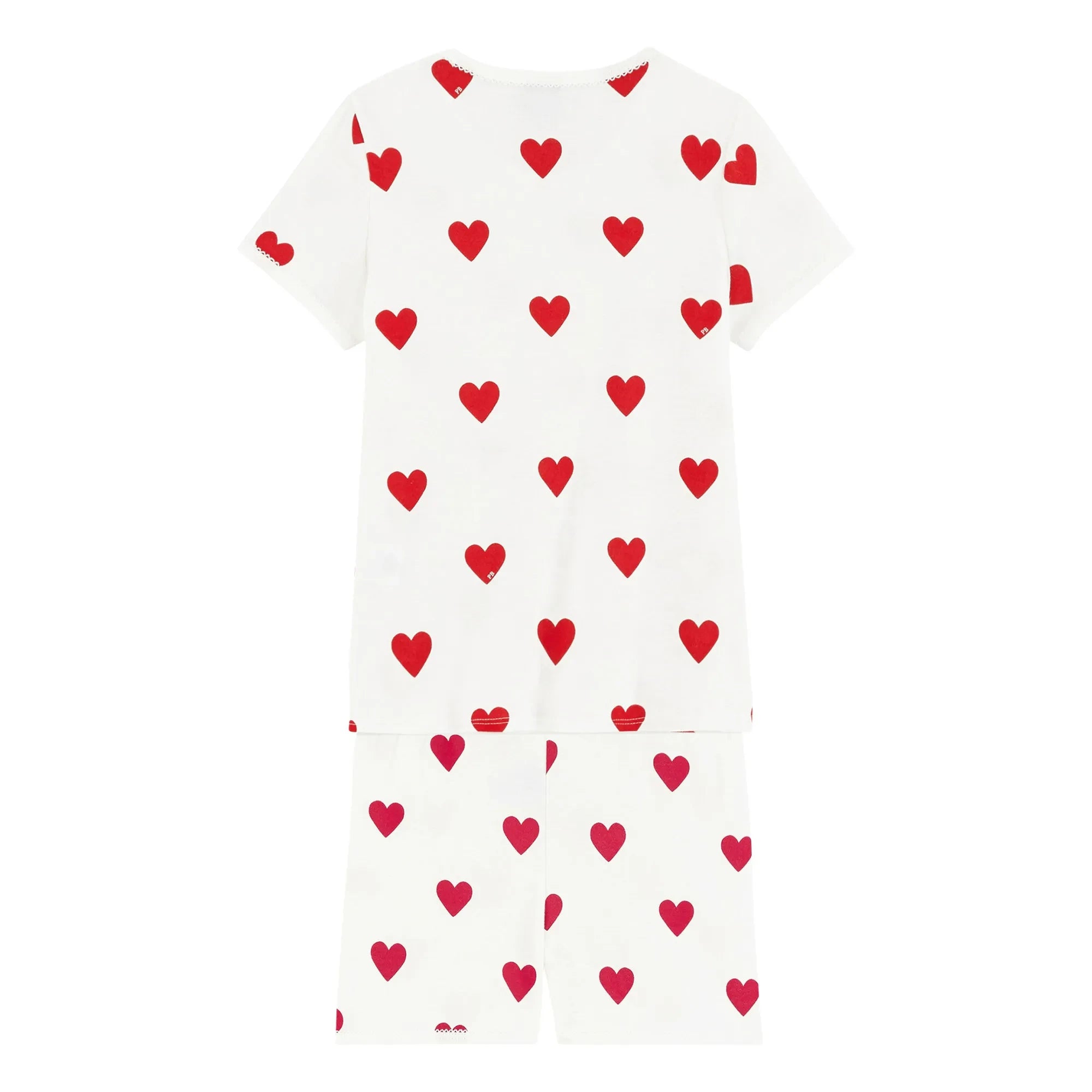 Petit Bateau - Pijama de algodón orgánico de largo medio | Blanco