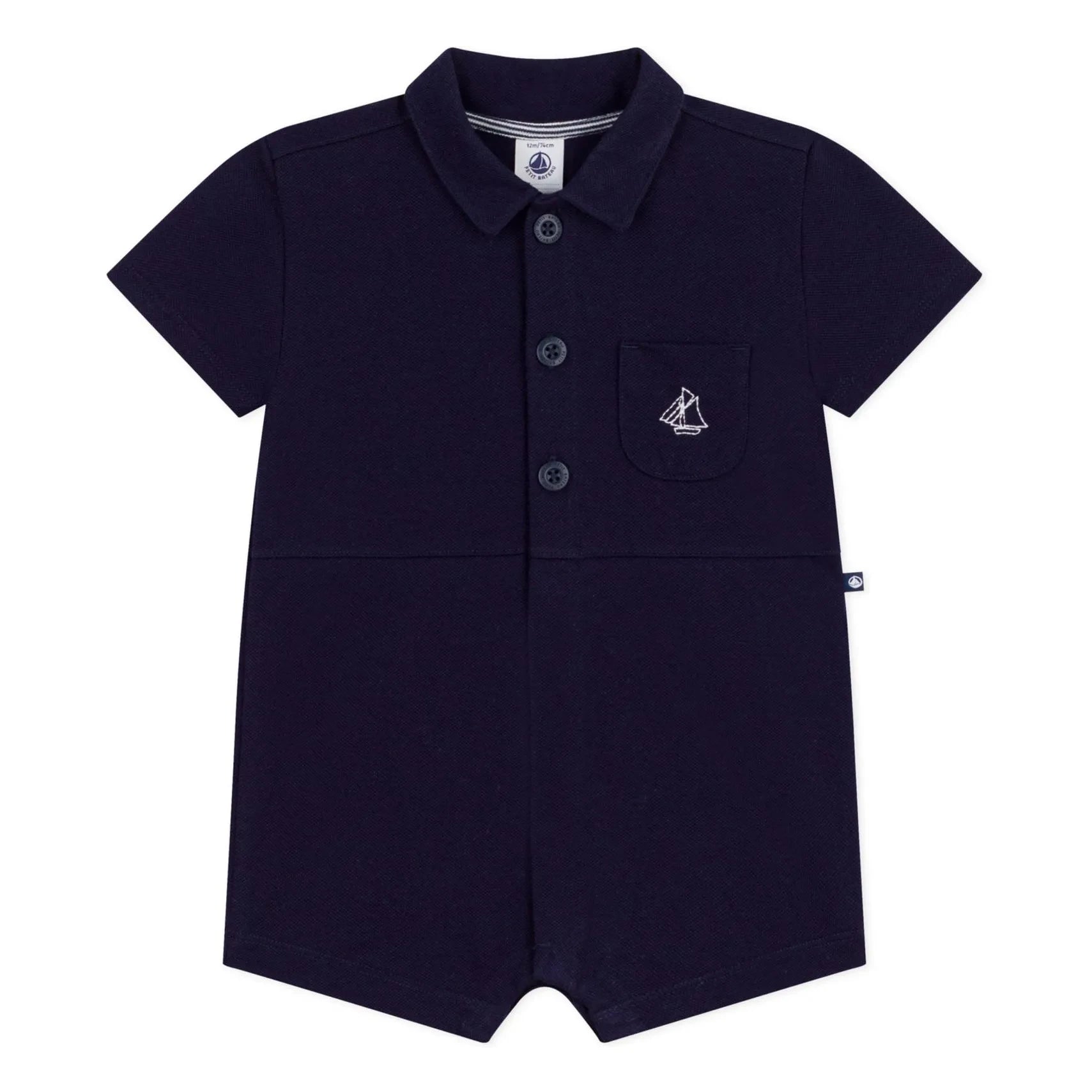 Petit Bateau - Mono de polo | Azul marino