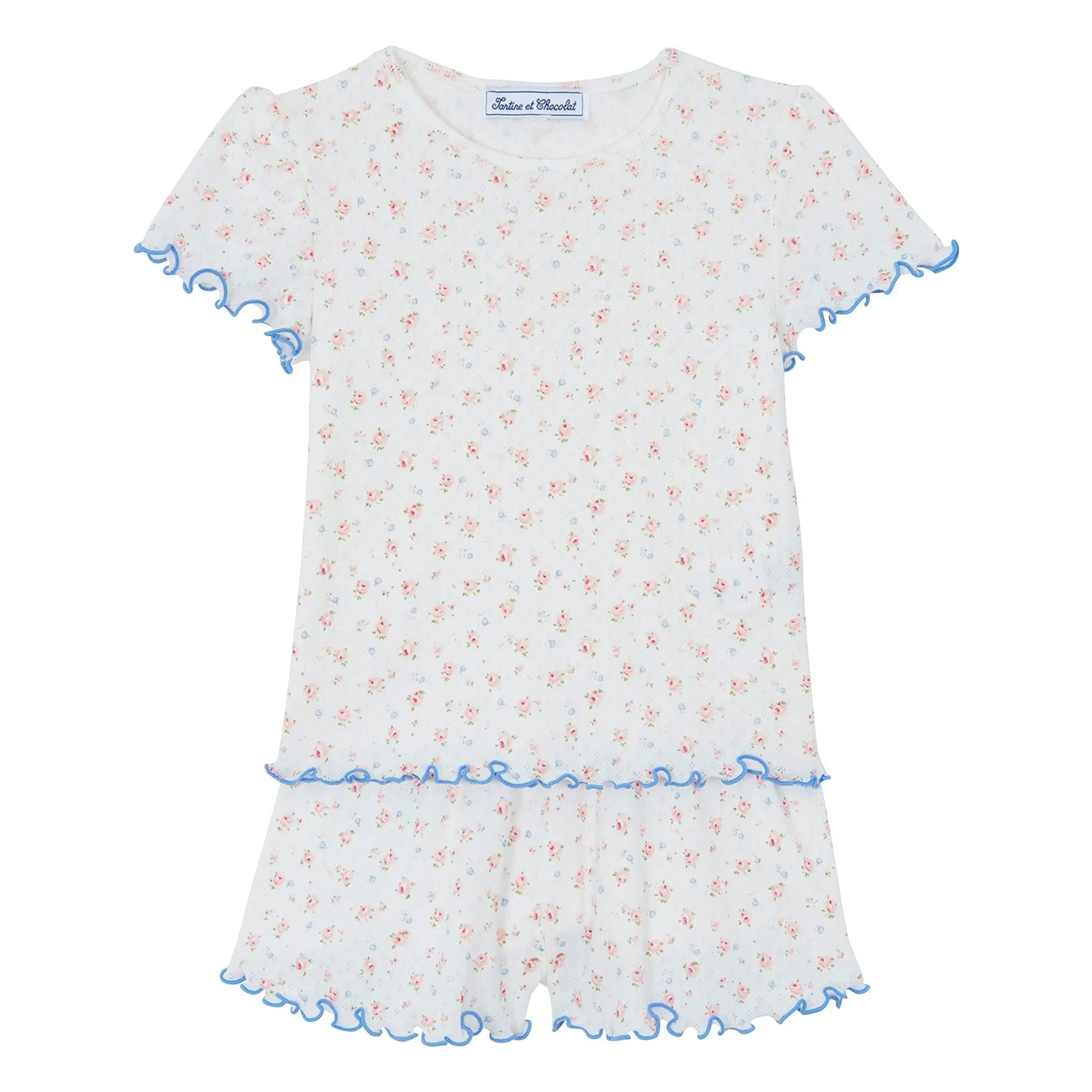 Tartine et Chocolat - Pijama corto estampado floral | Crudo