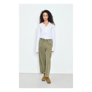 American Vintage - Pantalones de algodón carrot UZATOWN | Olive