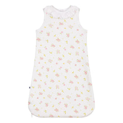 Petit Bateau - Saco de dormir de algodón orgánico Fleurie | Blanco
