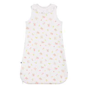 Petit Bateau - Saco de dormir de algodón orgánico Fleurie | Blanco