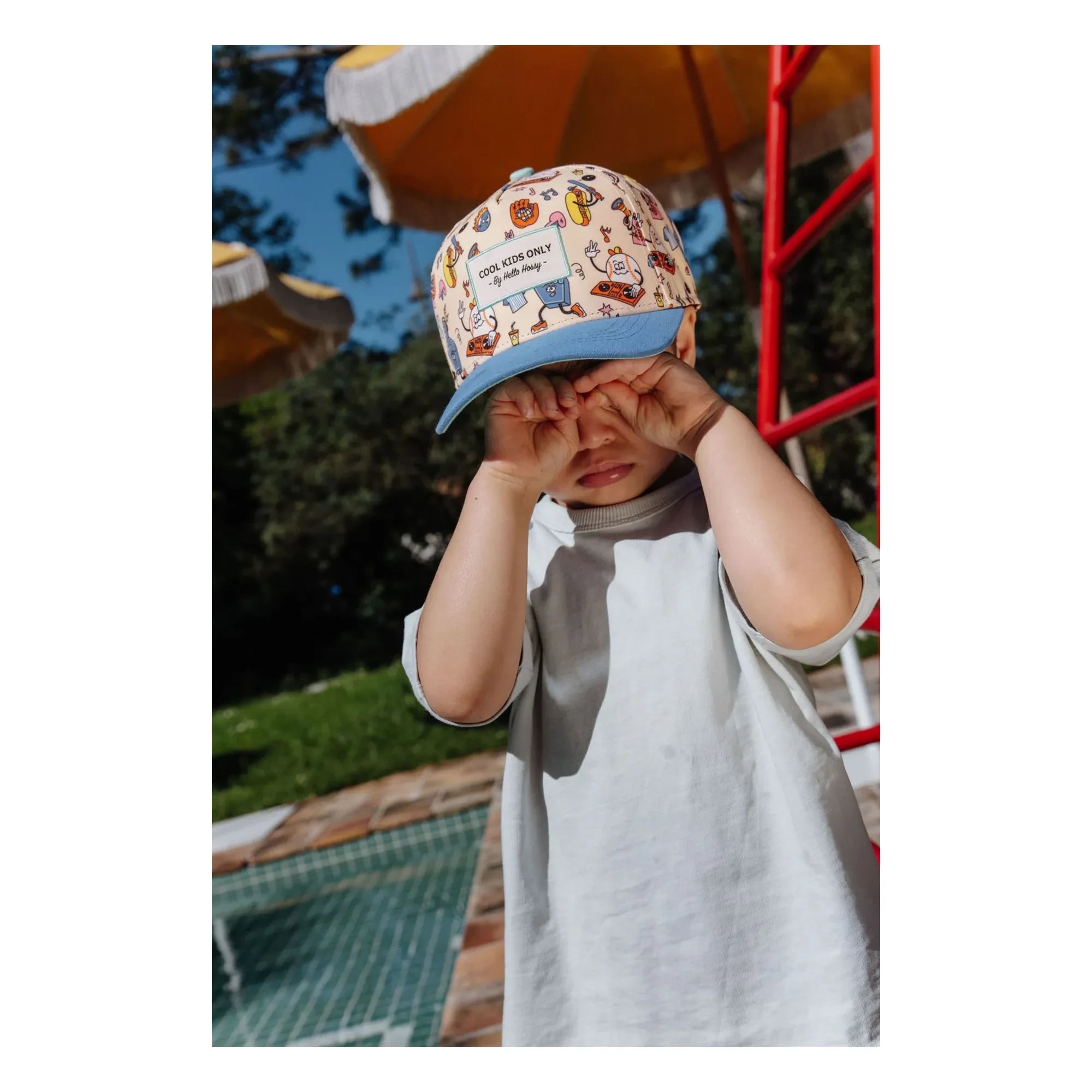 Hello Hossy - Gorra de béisbol con visera curvada de fibra reciclada | Azul