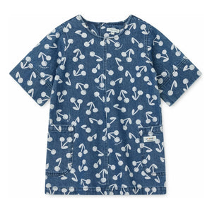 Liewood - Vestido Angelica Cerezas Denim | Azul vaquero