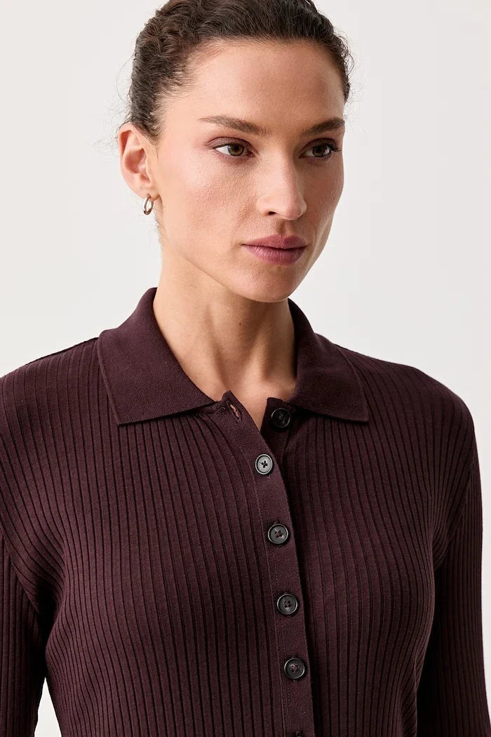 Blusa de algodón de manga larga para mujer