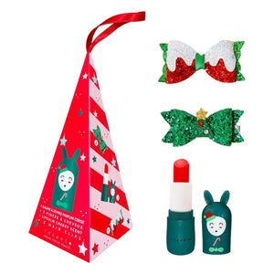 Inuwet - Set de labios y cabello con cono navideño