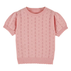 Emile et Ida - Camiseta de lino calada | Rosa