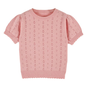 Emile et Ida - Camiseta de lino calada | Rosa