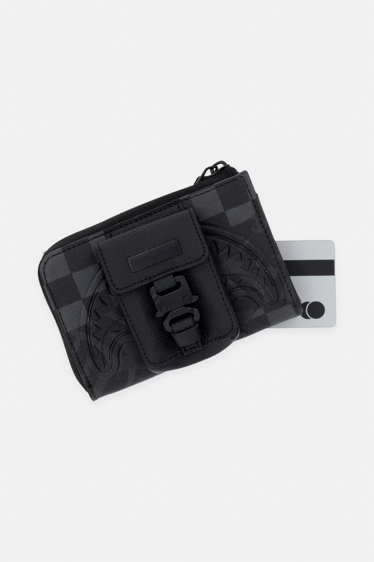 Sprayground - Cartera negra de piel sintética 910W9054NSZ