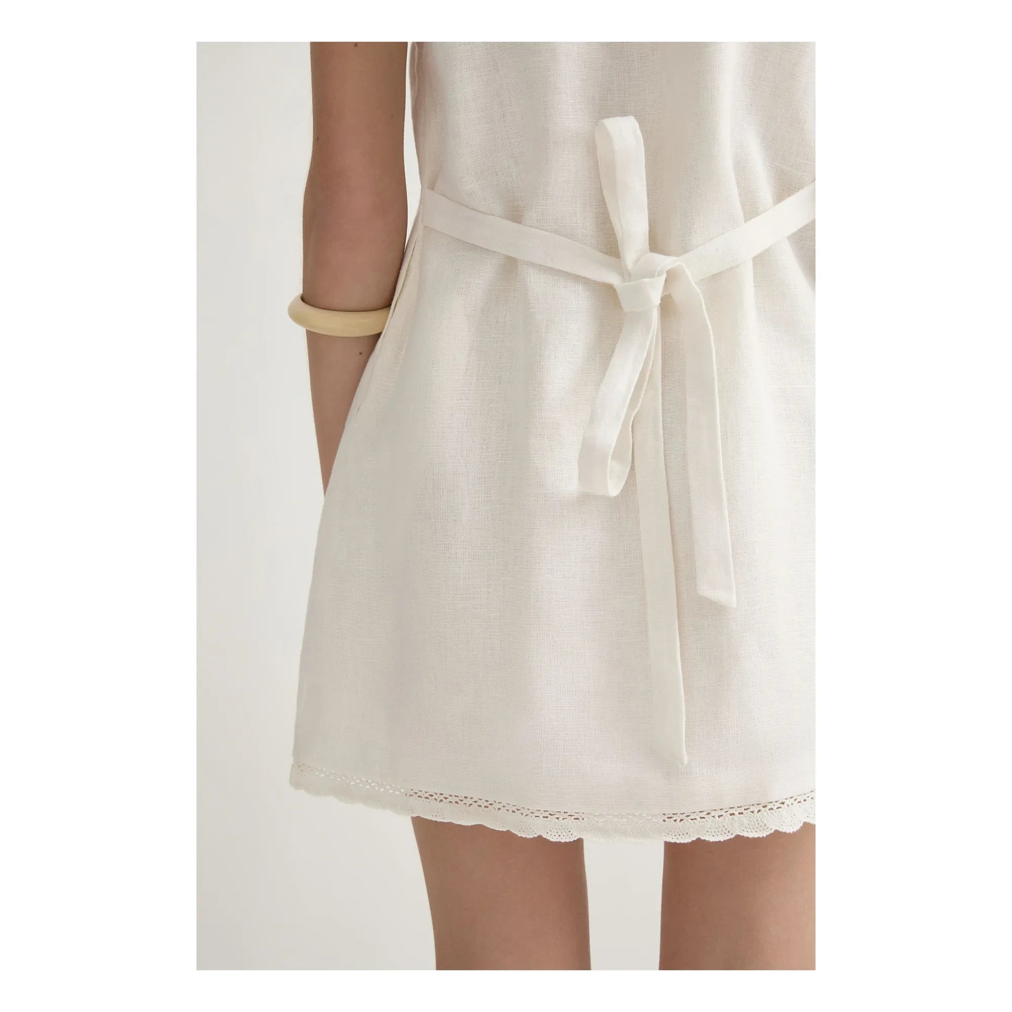 Posse - Vestido de lino Effi | Crema