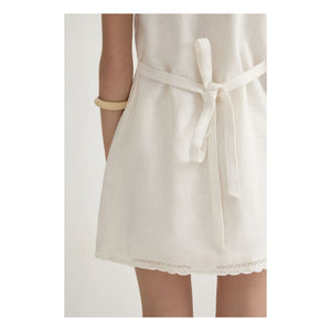 Posse - Vestido de lino Effi | Crema
