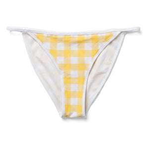 Mujer pequeña - Parte inferior de bikini Hilda Plaid | Amarillo