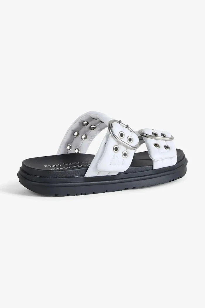 Chanclas planas de cuero para mujer Emu Australia Bondi Buckle 2.0