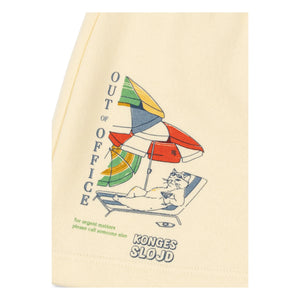 Konges Sløjd - Lou Out Of Office Pantalones Cortos de Algodón Orgánico | Amarillo pálido