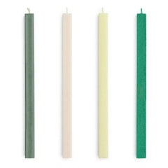 Hola - Velas cuadradas - Set de 4 | Verde