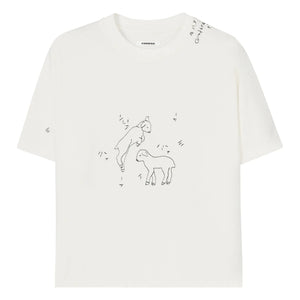 Cordera - Camiseta de algodón orgánico bordado | Blanco