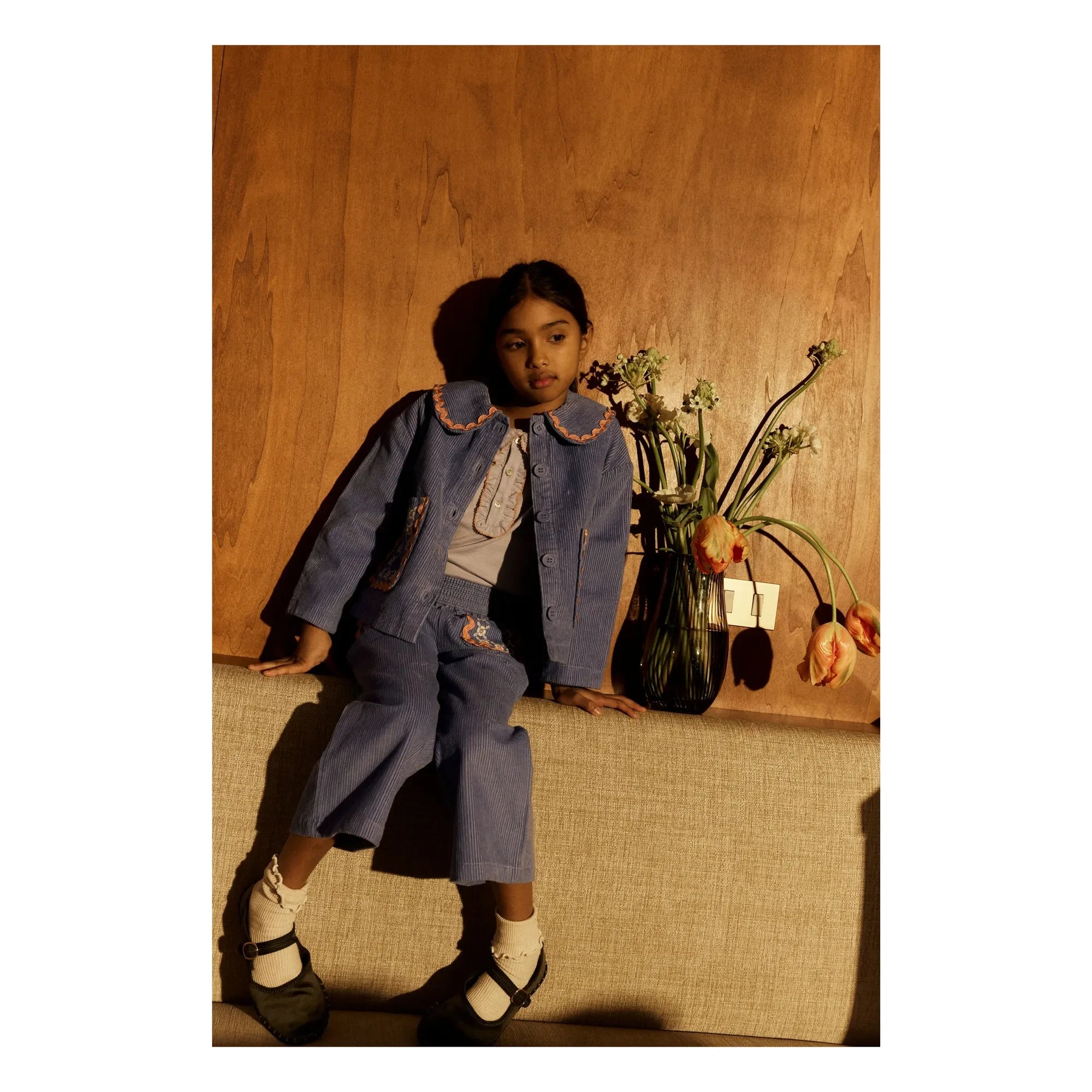 Hello Simone - Chaqueta de terciopelo Duchesse | Azul