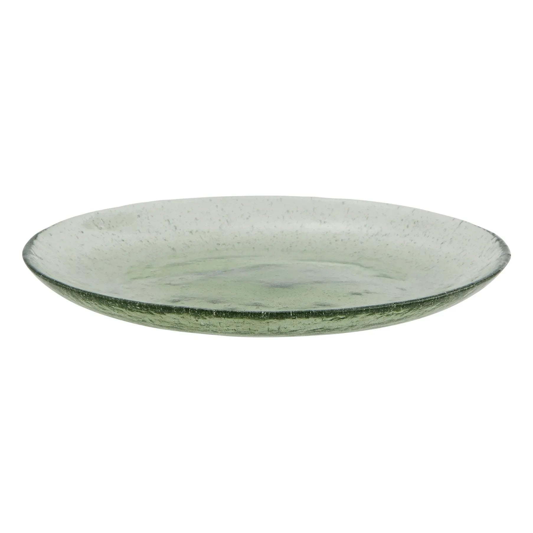 Madam Stoltz - Plato de cristal de color | Verde
