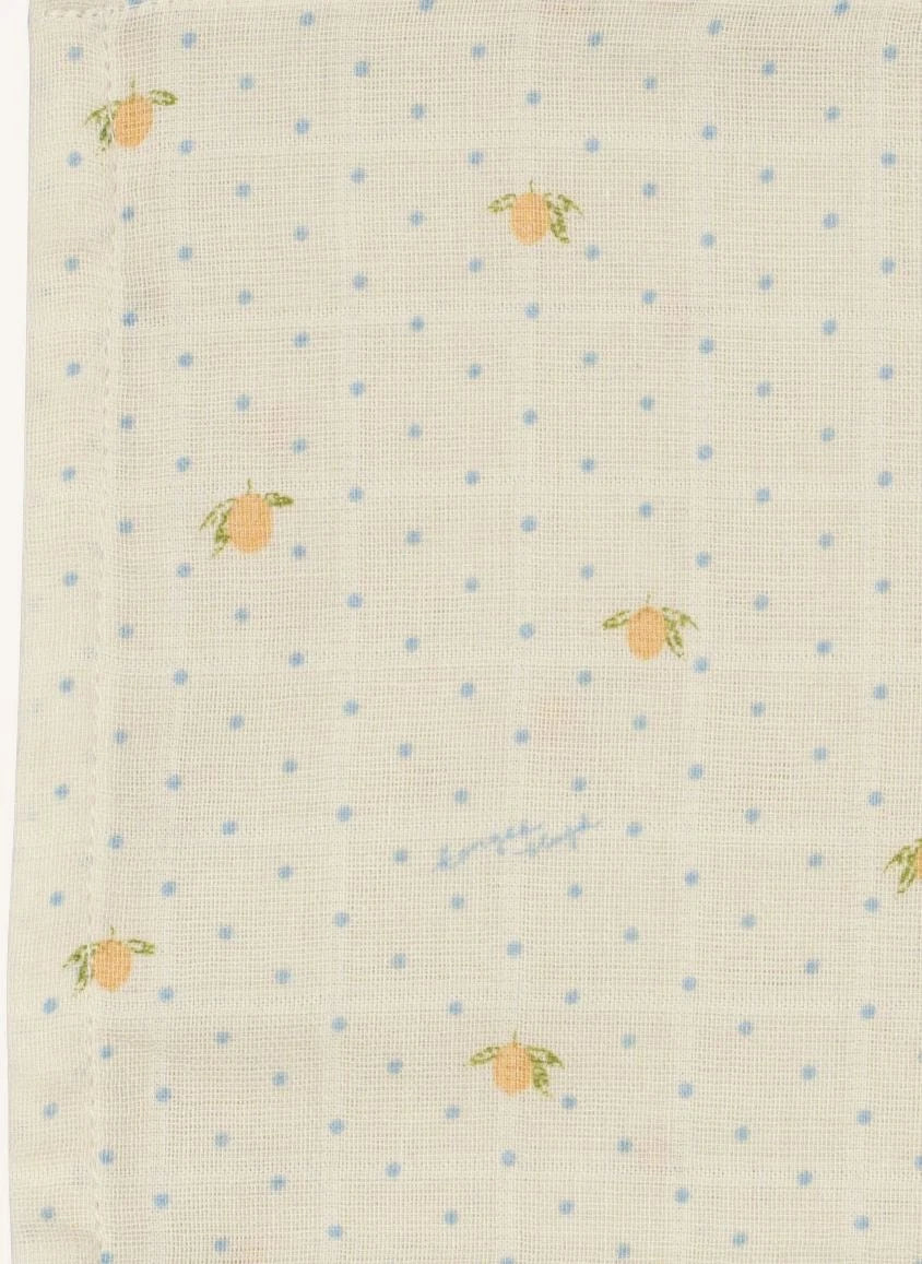 Konges Sløjd - Lemon Dot Organik Pamuk Bebek Bezleri - 3'lü Set | Sarı