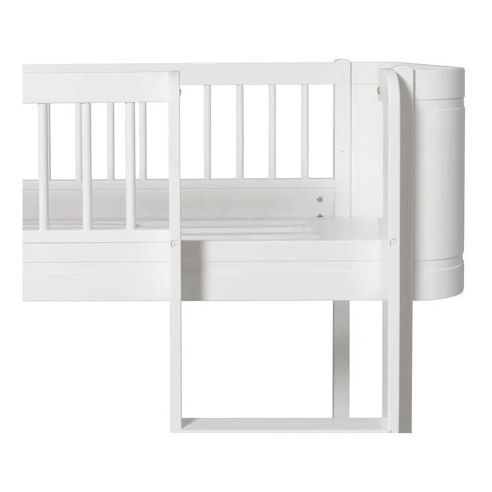 Oliver Furniture - Cama Mini+ de Madera de Altura Media 68x162cm | Blanca