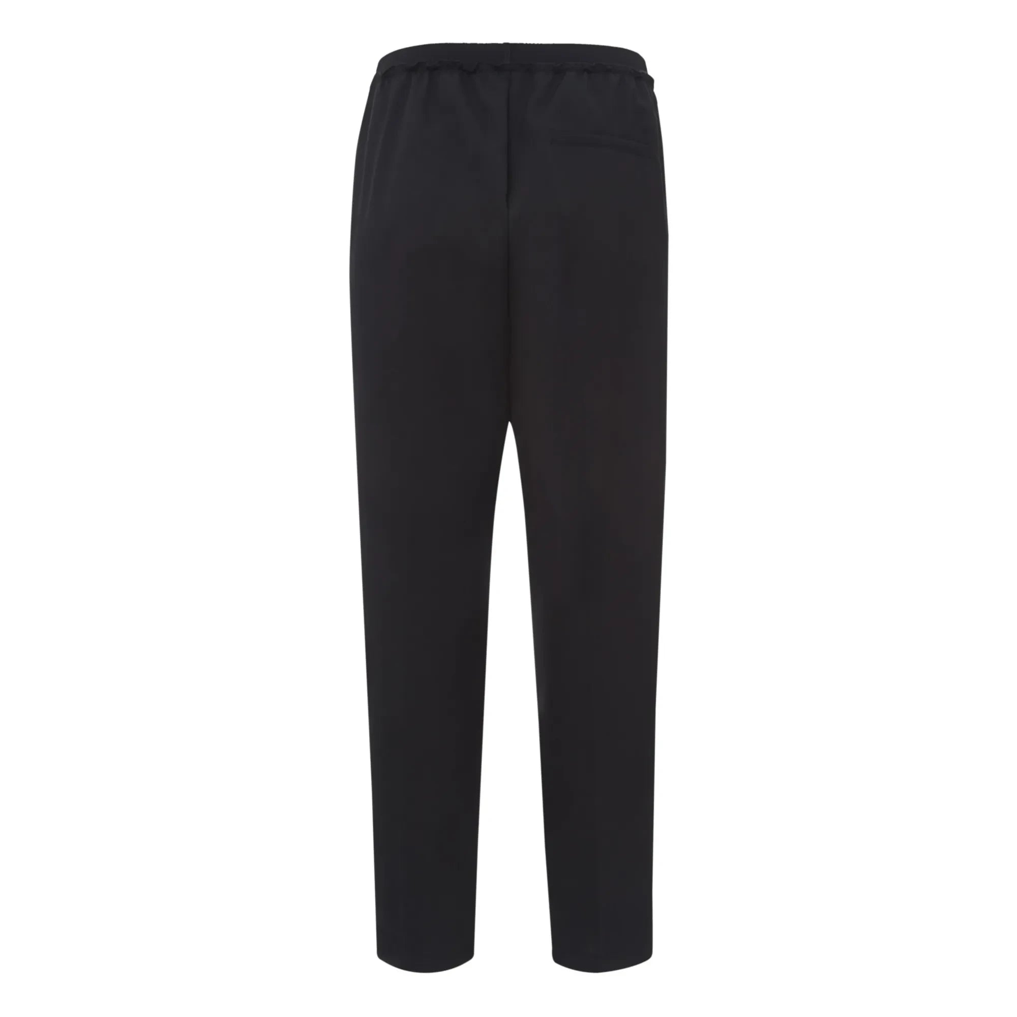 Pomandere - Pantalones de lana elásticos en la cintura | Negro
