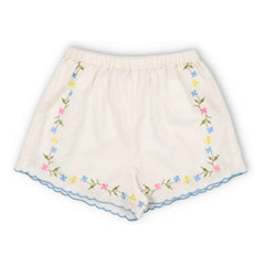 the new society - Hermione Shorts con flores | Blanco