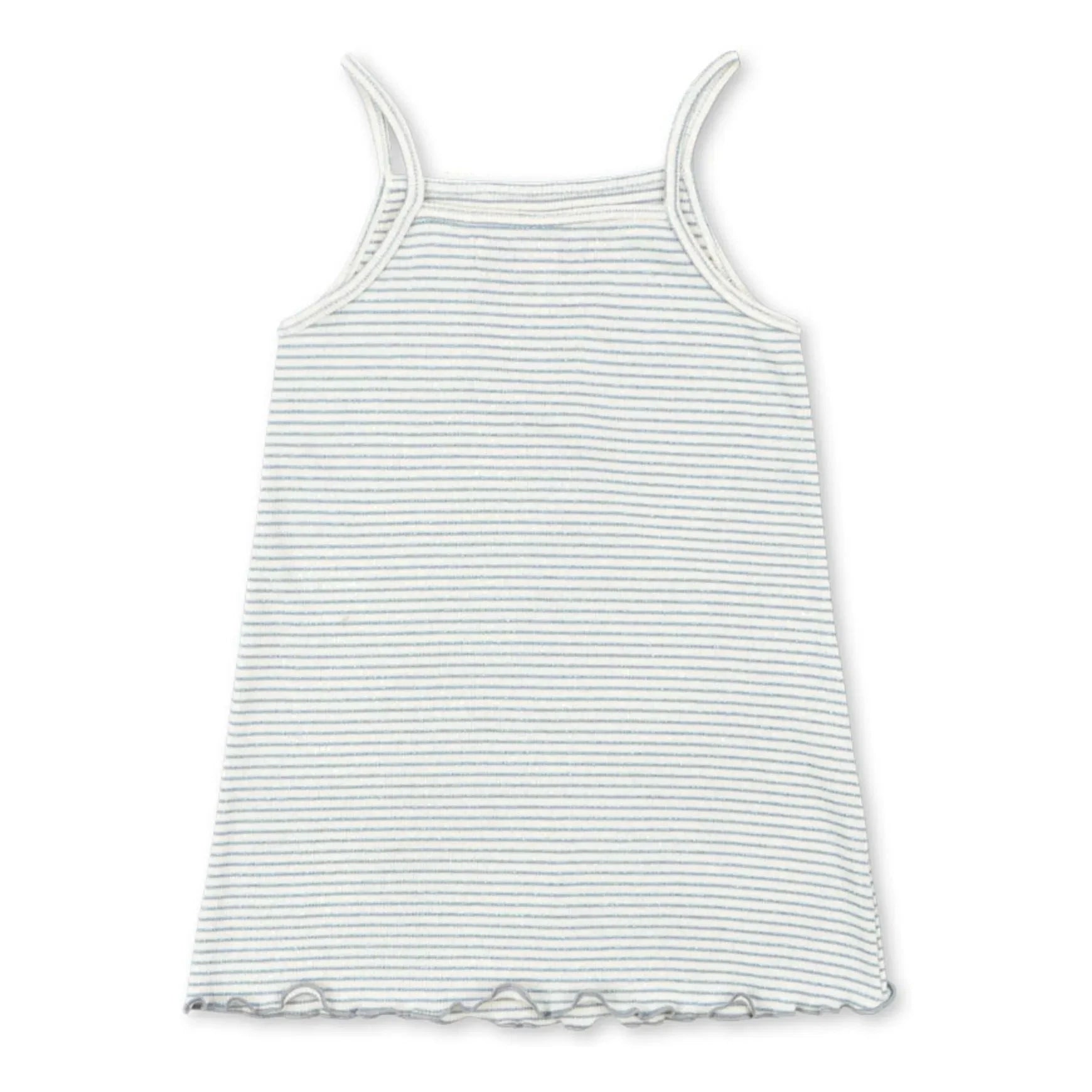 Konges Sløjd - Vestido de algodón orgánico a rayas con textura | Azul