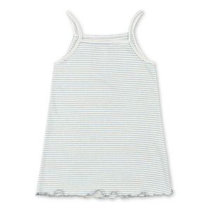 Konges Sløjd - Vestido de algodón orgánico a rayas con textura | Azul