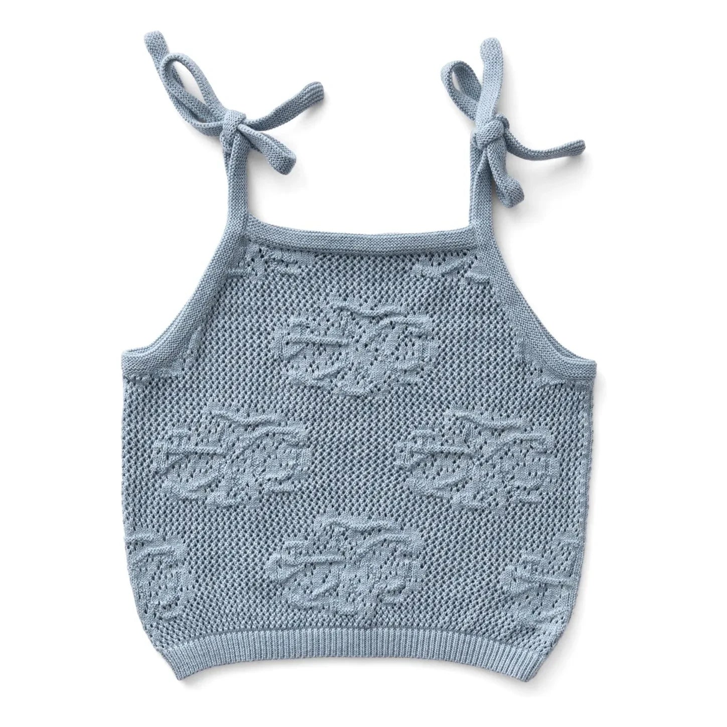 Soor Ploom - Camiseta de algodón orgánico June Fleurs | Azul hielo