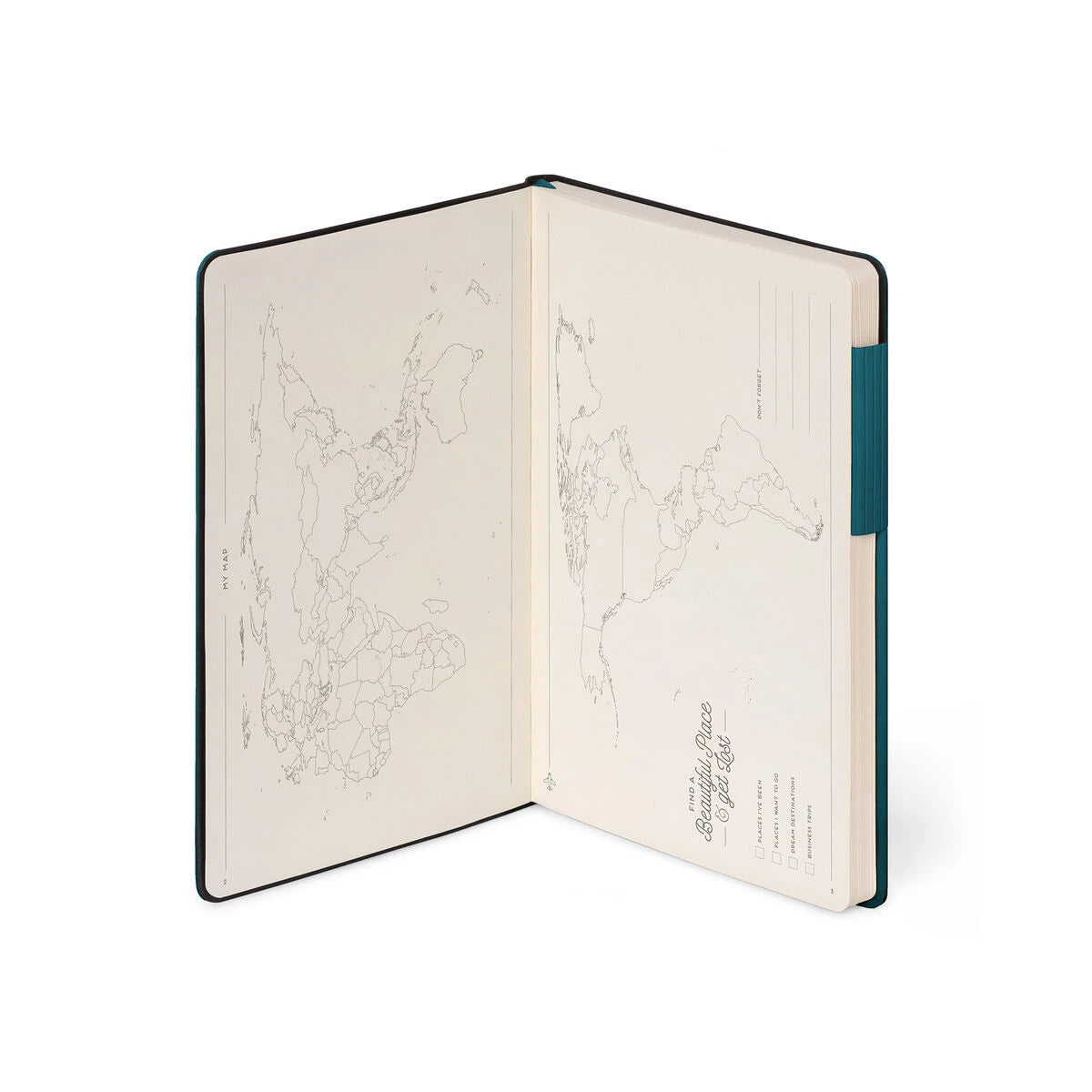 Legami - Cuaderno de rayas con cubierta suave monocromática - Verde profundo - Mi cuaderno