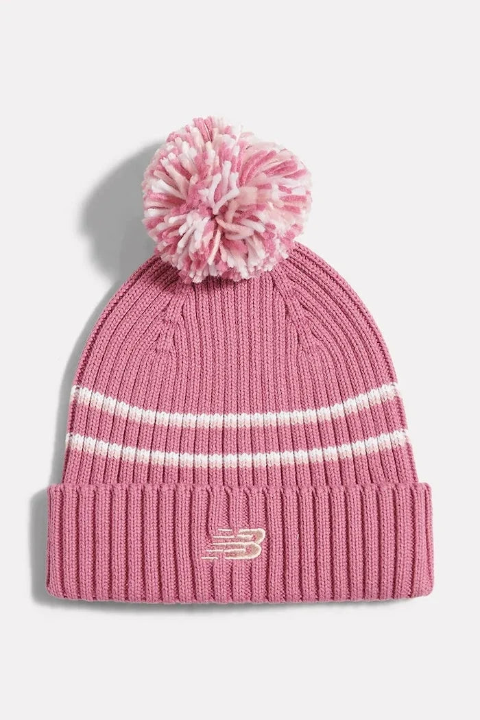 Gorro New Balance de algodón con pompón para niños