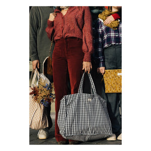 Gabrielle Paris - Bolso de Noche Gingham | Negro