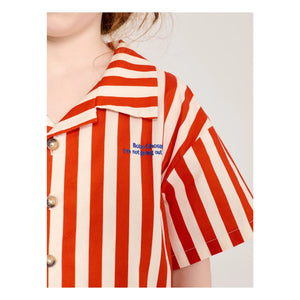 Bobo Choses - Conjunto de Camisa y Pantalón Corto de Algodón Orgánico a Rayas | Rojo
