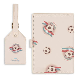 Konges Sløjd - Funda para pasaporte y etiqueta de equipaje Kick It | Beige