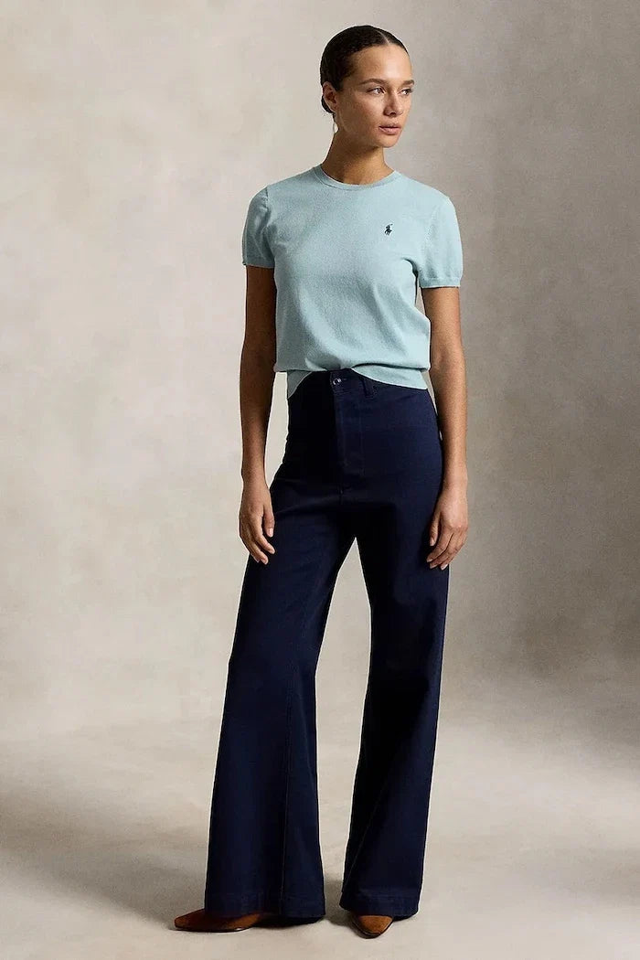 Suéter de algodón de manga corta para mujer Polo Ralph Lauren