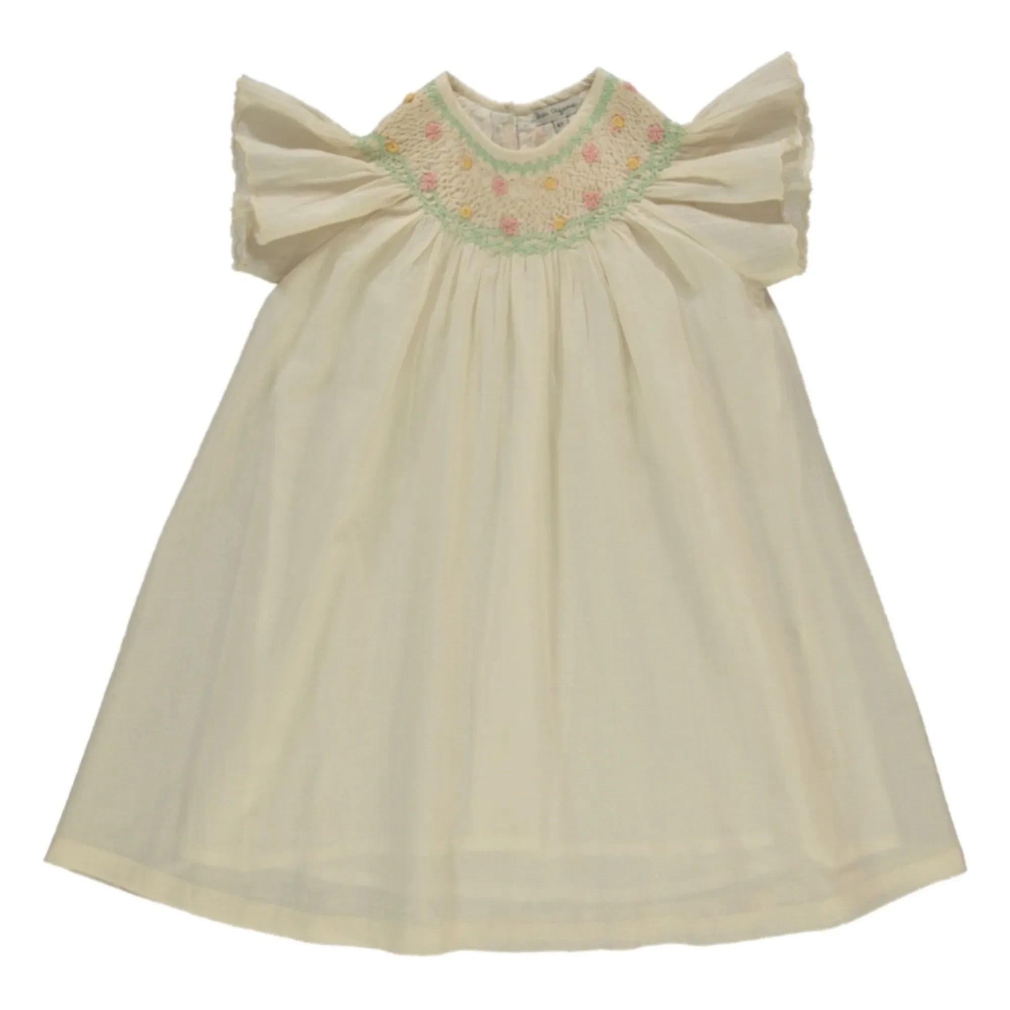Bebe Organic - Vestido Fruncido Floral Luna | Crudo