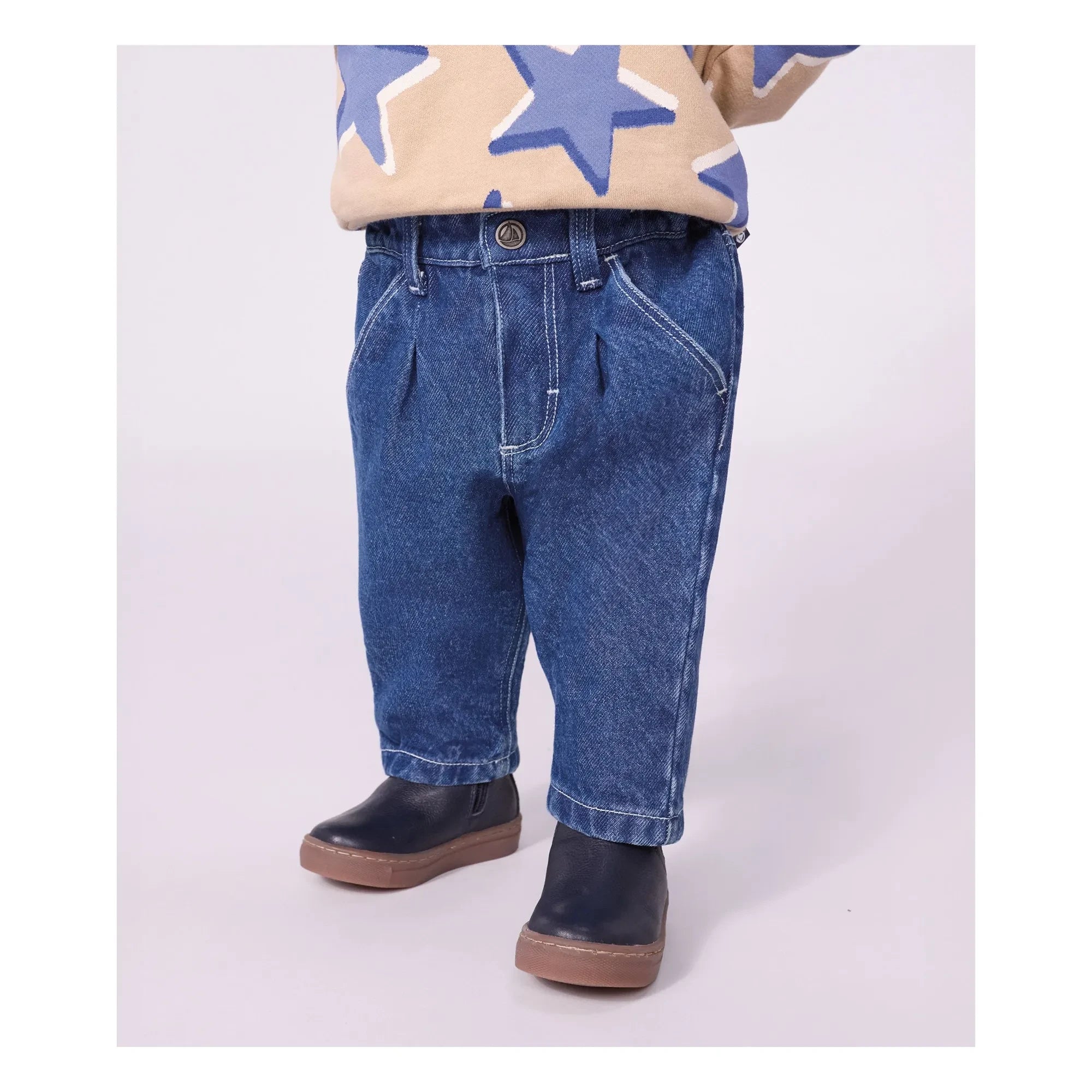 Petit Bateau - Organik pamuklu jean | Mavi